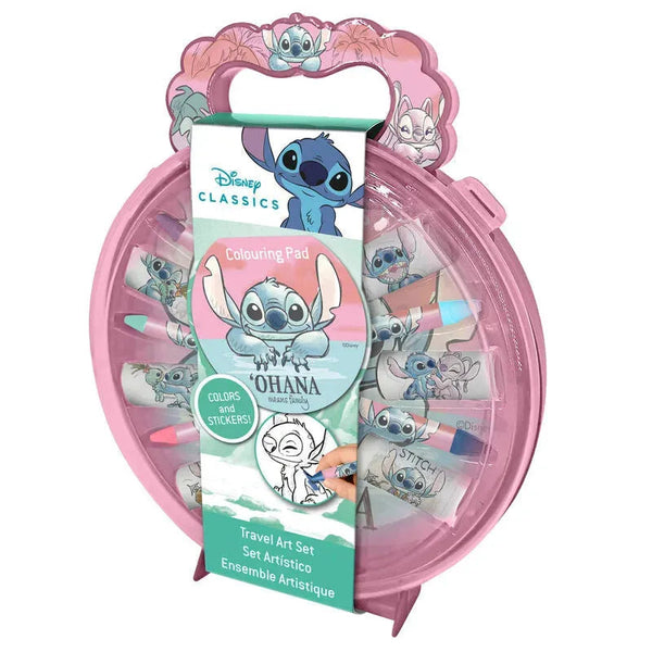Disney Lilo & Stitch Ohana Travel Stationery Kids Art Set Box - Ginga Toys