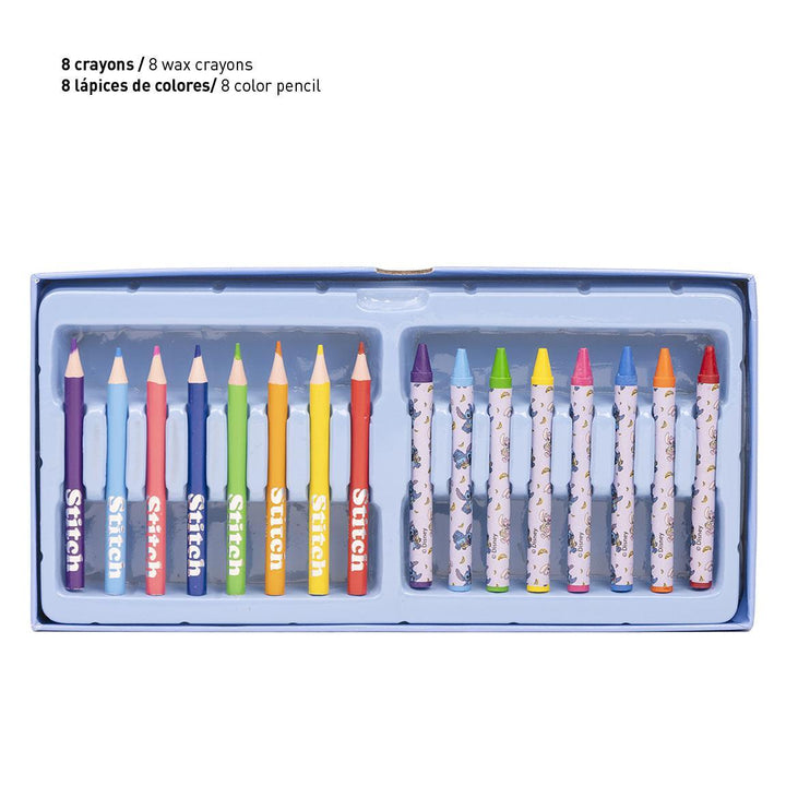 Disney Stitch Colouring Stationery Set - Cerda - Ginga Toys
