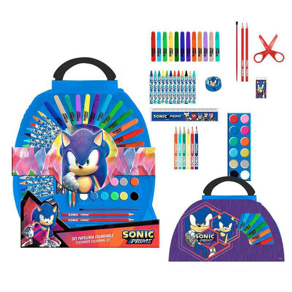 Sonic Prime Kids Stationery set 50pcs - Cerda - Ginga Toys