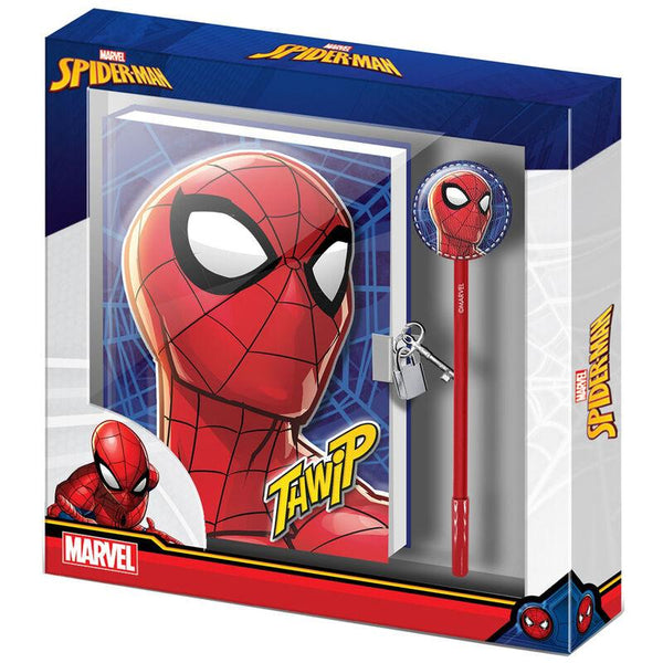 Spider-Man Sides Gift Box with Padlock Diary and Fashion Ballpoint Pen - Karactermania - Ginga Toys